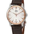 Oris Oris Artelier 01 733 7670 6351-07 1 21 73FC  01 733 7670 6351-07 1 21 73FC механические мужские часы серебристый циферблат, браслет кожаный — вид спереди